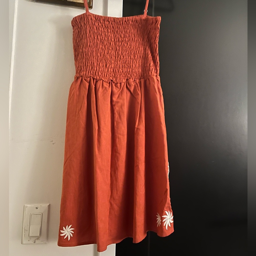 NWOT Rhythm orange dress size M